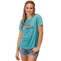 Roper Womens Five Star Collection S/S Tee (39513484) Solid Blue [SD]