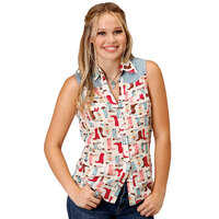 Roper Womens Five Star Collection Sleeveless Shirt (52590455) Multi