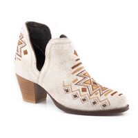 Roper Womens Rowdy Aztec Boots (21981213) Vintage White Leather [SD]