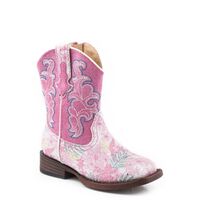 Roper Toddlers Glitter Boots (17901929) Floral Pink [SD]