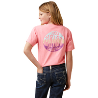 Ariat Girls Groovy S/S Tee (10045458) Neon Pink Heather