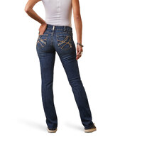 Ariat Womens R.E.A.L. Mid Rise Everlee Straight Leg Jeans (10045362) Irvine [SD]