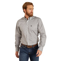 Ariat Mens Wrinkle Free Val Fitted L/S Shirt (10046553) Eileen Gray