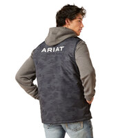 Ariat Mens Team Logo Insulated Vest (10046719) Ebony Camo