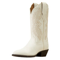 Ariat Womens Heritage R-Toe Stretchfit Boots (10046898) Distressed Ivory