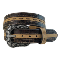 Roper Mens 1.1/2" Roughout Leather Belt (9564500) Brown