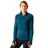 Ariat Womens Lowell 2.0 1/4 Zip Skivvy (10046604) Reflecting Pond