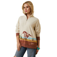 Ariat Womens Wild Horse Sweatshirt (10046255) Oatmeal Heather