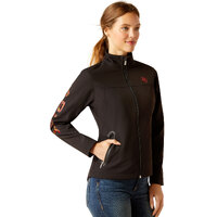 Ariat Womens New Team Softshell Jacket (10046686) Black/Mirage