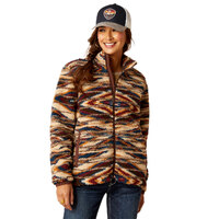 Ariat Womens Chimayo Fleece Jacket (10046023) Sunset Saltillo
