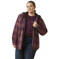 Ariat Womens Rebar Flannel Shirt Jacket (10046048) Potent Purple Plaid [GD]