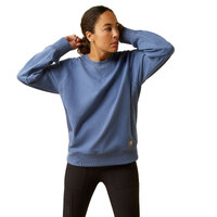 Ariat Womens Workman Washed Fleece Sweatshirt (10046572) Bijou Blue