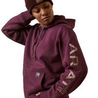 Ariat Womens Rebar Graphic Hood (10046775) Purple/Peppercorn [GD]