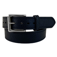 Roper Mens 1 1/2" Pebble Grain Genuine Leather Triple Stitched Belt (9538500K) Black