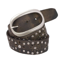 Roper Womens 1 1/2" Buffalo Leather Belt (6543300) Brown