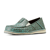 Ariat Womens Slip-On Cruiser Shoes (10046921) Turquoise Blanket Emboss