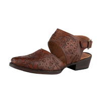 Roper Womens Dianna Western Sandals (21980305) Cognac Tooled Leather [SD]