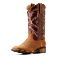 Ariat Womens San Angelo VentTEK 360 Western Boots (10051023) Tooled Toasted Almond/Aged Merlot