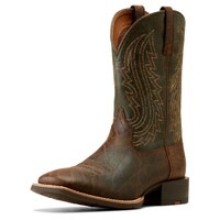 Ariat Mens Sport Big Country Boots (10050935) Mahogany Elephant Print/Forest Green