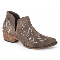 Roper Womens Ava Boots (21567408) Glitz Brown/Silver Glitter