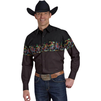 Roper Mens Vintage Collection L/S Shirt (1421219) Print Black