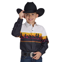 Roper Boys Vintage Collection L/S Shirt (30421219) Print Black