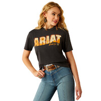 Ariat Womens Postcard S/S Tee (10055164) Charcoal Heather