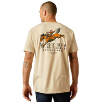 Ariat Mens Bronc Ridin Heritage S/S Tee (10054835) Natural