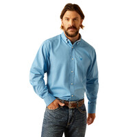 Ariat Mens Wrinkle Free Solid Classic Fit L/S Shirt (10055278) Blue