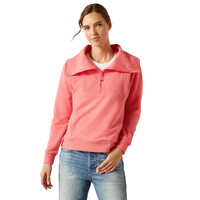 Ariat Womens Fern 1/2 Zip Sweatshirt (10055038) Coral Paradise