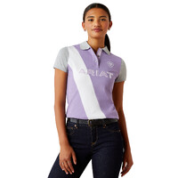 Ariat Womens Taryn S/S Polo (10055246) Chalk Violet/Orchid Bloom