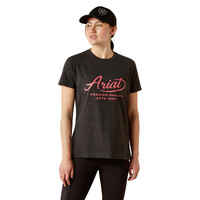 Ariat Womens Rebar Cotton Strong Worldwide S/S Tee (10054504) Charcoal Heather