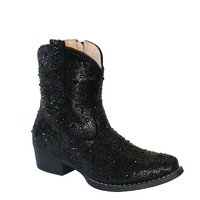 Roper Womens Shay Jewells Western Boots (21567635) Black Diamonties