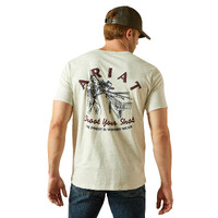 Ariat Mens Straight Shooter S/S Tee (10062412) Oatmeal Heather