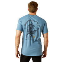 Ariat Mens Blazing Saddle S/S Tee (10062421) Coronet Blue