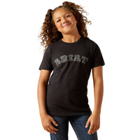 Ariat Girls Boot Stitch Logo S/S Tee (10062874) Black