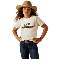 Ariat Girls Bull Horns S/S Tee (10062872) Natural