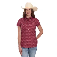 Roper Womens West Made Collection S/S Shirt (51064475) Print Red [SD]