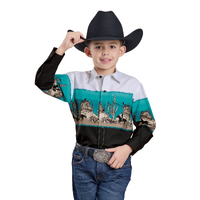 Roper Boys Vintage Collection L/S Shirt (30421701) Print Black