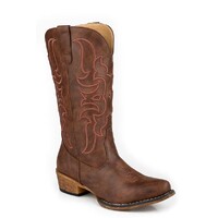 Roper Womens Riley Flextra Cord Western Boots (21566682) Brown
