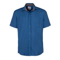 Jonsson Mens Actionfit Stretch S/S Shirt (S1708) (SA1708) AFBlue [GD]