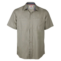 Jonsson Mens Actionfit Stretch S/S Shirt (S1708) (SA1708) Pebble [GD]