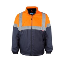 Jonsson Mens Water Defender Hi Vis Reflective Fleece Jacket (WR010W) Orange/Navy [SD]