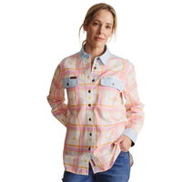 S.Kidman Womens Spencer Full Button L/S Print Shirt (1SHW00028) Pale Pink
