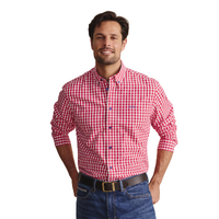 S.Kidman Mens Holstein Full Button L/S Print Shirt (1SHM00002) Red