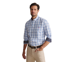 S.Kidman Mens Aberdeen Full Button L/S Dress Shirt (1SHM00080) Blue