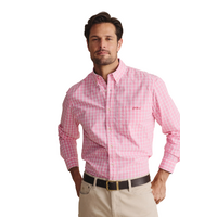 S.Kidman Mens Aberdeen Full Button L/S Dress Shirt (1SHM00081) Pale Pink Check