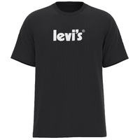 Levi's Mens SS Relaxed Fit Tee (16143-0391) Poster Logo Caviar