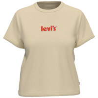 Levi's Womens Graphic Classic Tee (A2226-0001) Chenille Poster Logo Angora [SD]