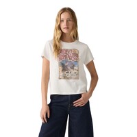 Levi's Womens Western Archival S/S Graphic Boxy Tee (A8804-0049) Worn By All Cowboys Sugar Swizzle